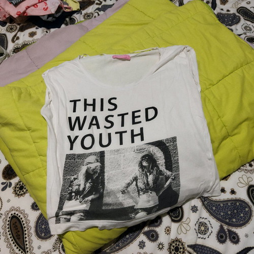 Pink Woman t-shirt small used, white