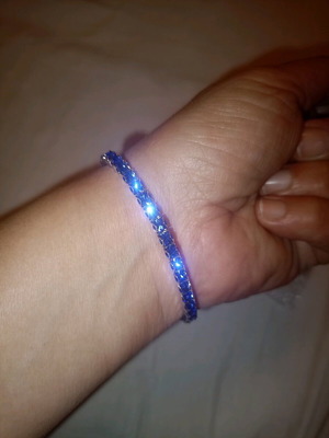 Swarovski Tennis Bracelet new, blue sapphire