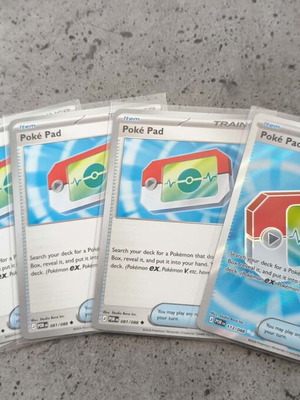 Pokémon TCG Set of 5 Poké Pad Cards with Ultra Rare