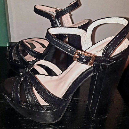 Women's sandals new, size 36, black, 14 cm heel