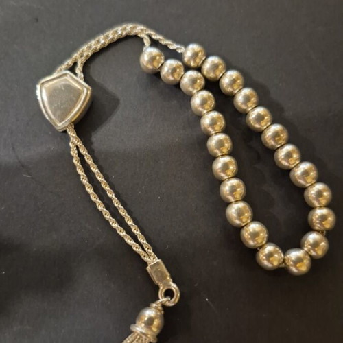 Worry beads new, 23 beads, 925 silver, 0.6mm
