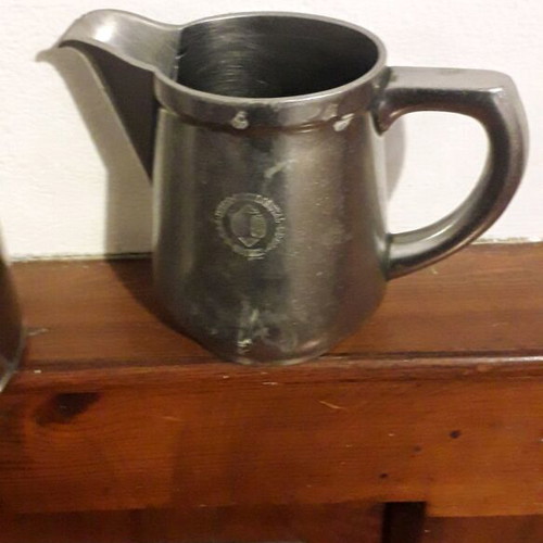 Thermal jug and inox milk jug set used
