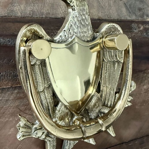 Vintage Heavy Brass Eagle Door Knocker