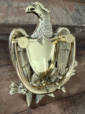 Vintage Heavy Brass Eagle Door Knocker