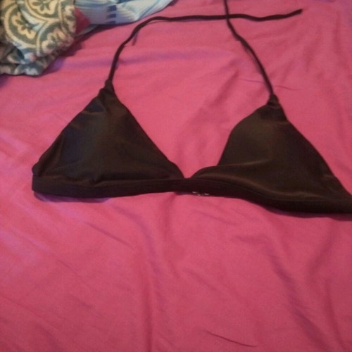 Achilleas Accessories triangle bikini top new, size L, black