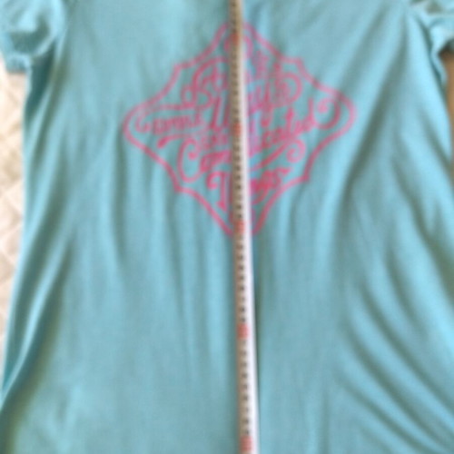 KVL women's t-shirt like new, blue with pink print