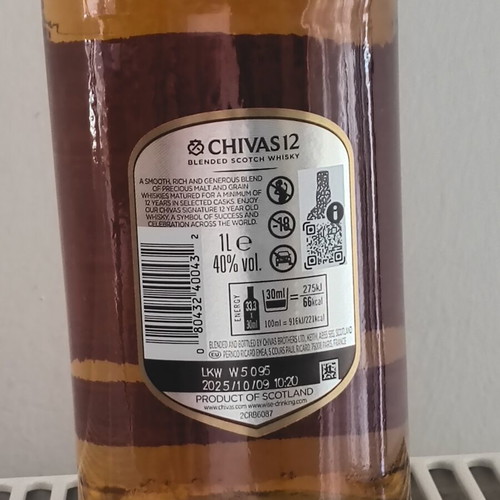 Chivas Regal 12YO 1L sealed, new