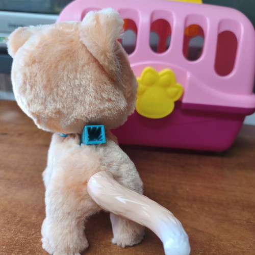 Fur Real Walkalots Peach Kitty Cat used with carrier