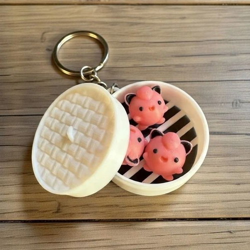 Jigglypuff Pokémon keychain from Japan, new, multicolored