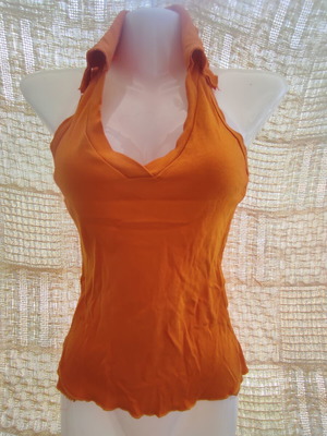 Chaton summer women's orange top, size S