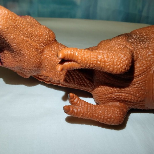 T-Rex brown rubber dinosaur toy, 40 cm