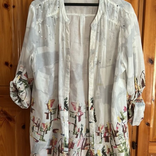 Cotton shirt like new, multicolor, sizes M and L