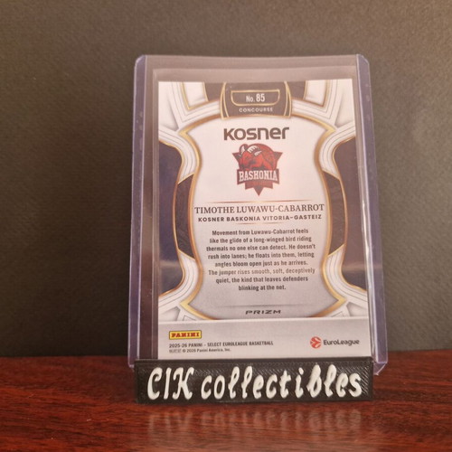 Panini Euroleague Select Basconia Luwawu Cabarrot Cosmic card new
