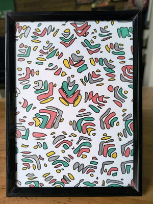 Hand-colored frame no. 12 new, ideal for children's room