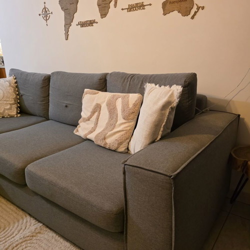 Corner sofa like new, gray, comfortable for small spaces