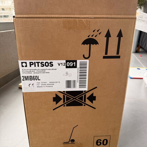 PITSOS 2MIB60L 60cm Inox Retractable Cooker Hood new
