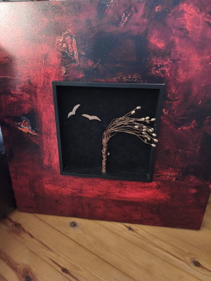 Biz Art mixed media painting 60x60 like new