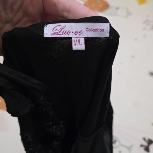 Black Sequin Scoop Neck Bodysuit like new