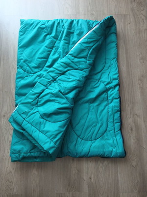 Sleeping bag used, 2-season polyester and cotton, 1.90x0.80 m