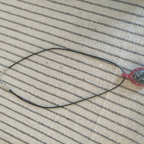 Sea stone handmade necklace with macrame new