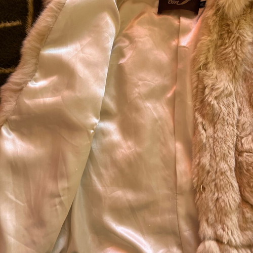 Rabbit fur jacket like new, very soft, white