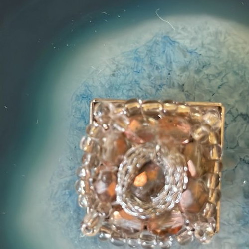 Square earrings used with clips