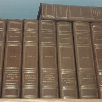 Anatole France Oeuvres Completes used, 22 leather-bound volumes