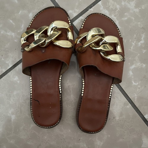 Brown sandals used, size 37