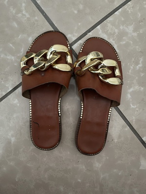 Brown sandals used, size 37