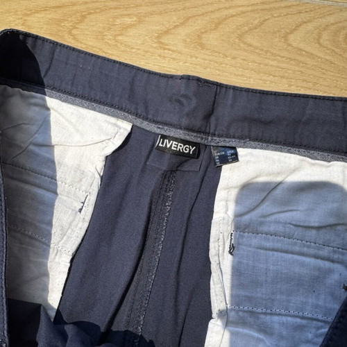 Livergy men's fabric bermuda shorts used, size XXL, blue