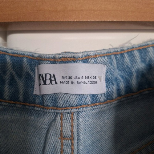 ZARA high-waisted straight jeans 36 like new, blue