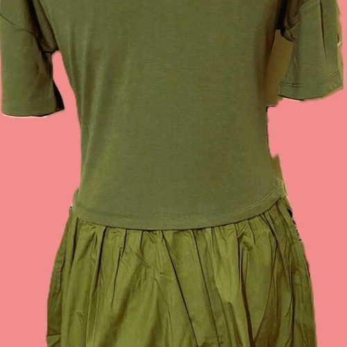 Walk dress new, khaki with front pockets, age 13-14