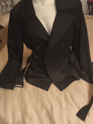 Black short trench coat Sofia Filippa refurbished