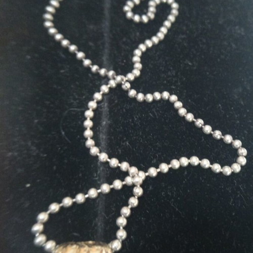 Necklace from 925 silver and 585 gold, 14K like new