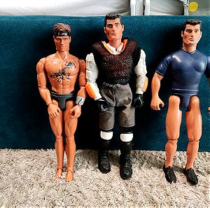 Πακέτο τρεις κούκλες Action Man παλιές