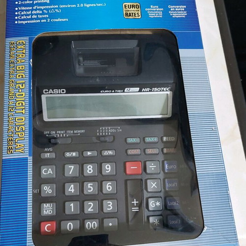 Casio HR-150TEC-W calculator like new in packaging