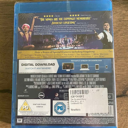 The Greatest Showman Blu-ray brand new, comedy musical