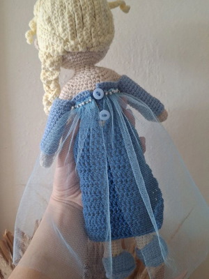 Χειροποίητη πλεκτή κούκλα Elsa amigurumi καινούργιο