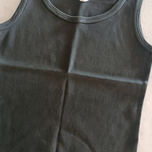 Sleeveless shirts used, pack of 2, black cotton