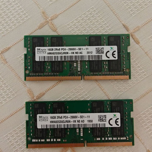 SK hynix 32GB DDR4 RAM Laptop used, 2666MHz SODIMM