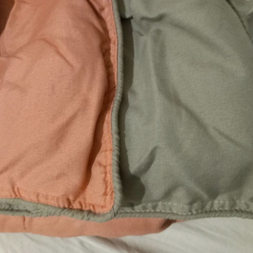Microfiber quilt 160x240 cm, reversible brown and terracotta