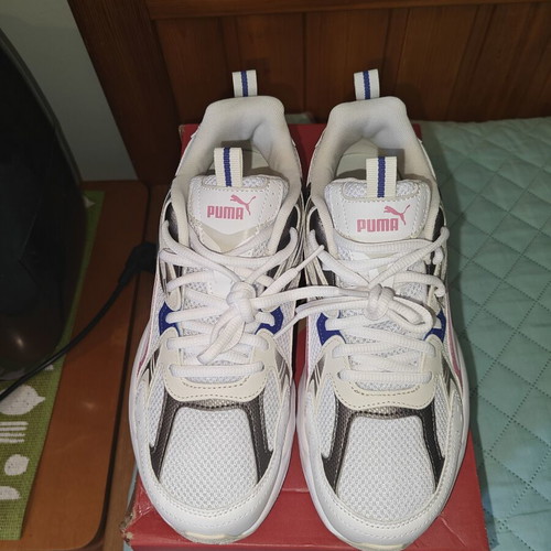Puma Milenio Tech sneakers new, white with pink and blue accents, size 42.5
