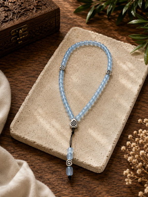 Handmade Komboloi Z.A.009 with Mineral Glass Beads, New