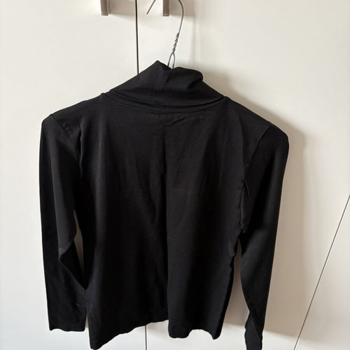 Black long-sleeve top with neck