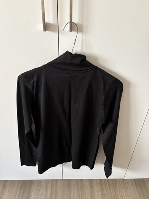 Black long-sleeve top with neck