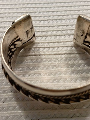 Antique Silver Cuff Bracelet like new, 110g solid silver