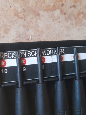Precision screwdriver set with Torx bits 1+1