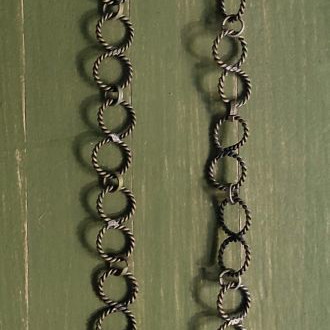 Folk art necklace used, silver with turquoise stones