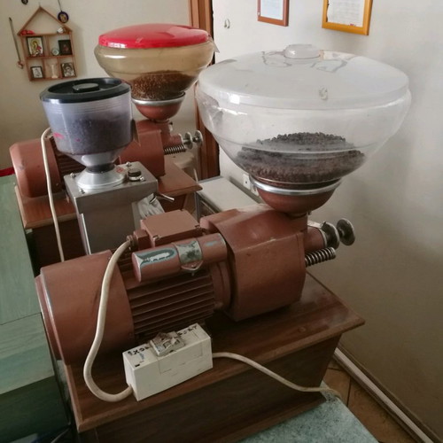 Coffee grinders used and espresso machine