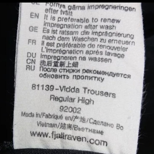 Fjallraven Vidda G-1000 Trousers XL like new